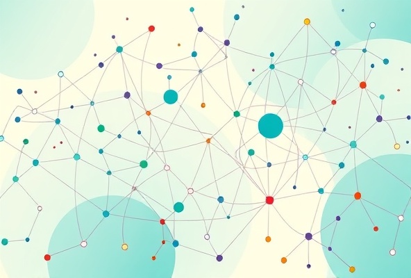 Abstract network illustration showing interconnected scientific community